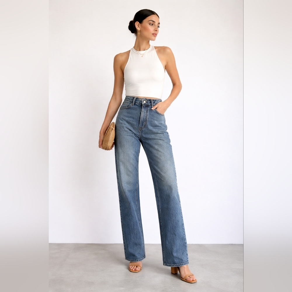 Daily Blue “Love in Storm” Pleated Stove Pipe Jeans – NWT – Size 31